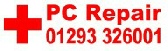 PC Computer repairs in Crawley West Sussex & Surrey, we will undertake on-site and workshop repairs to PC Computers, laptops, notebooks & tablets call 01293 326001